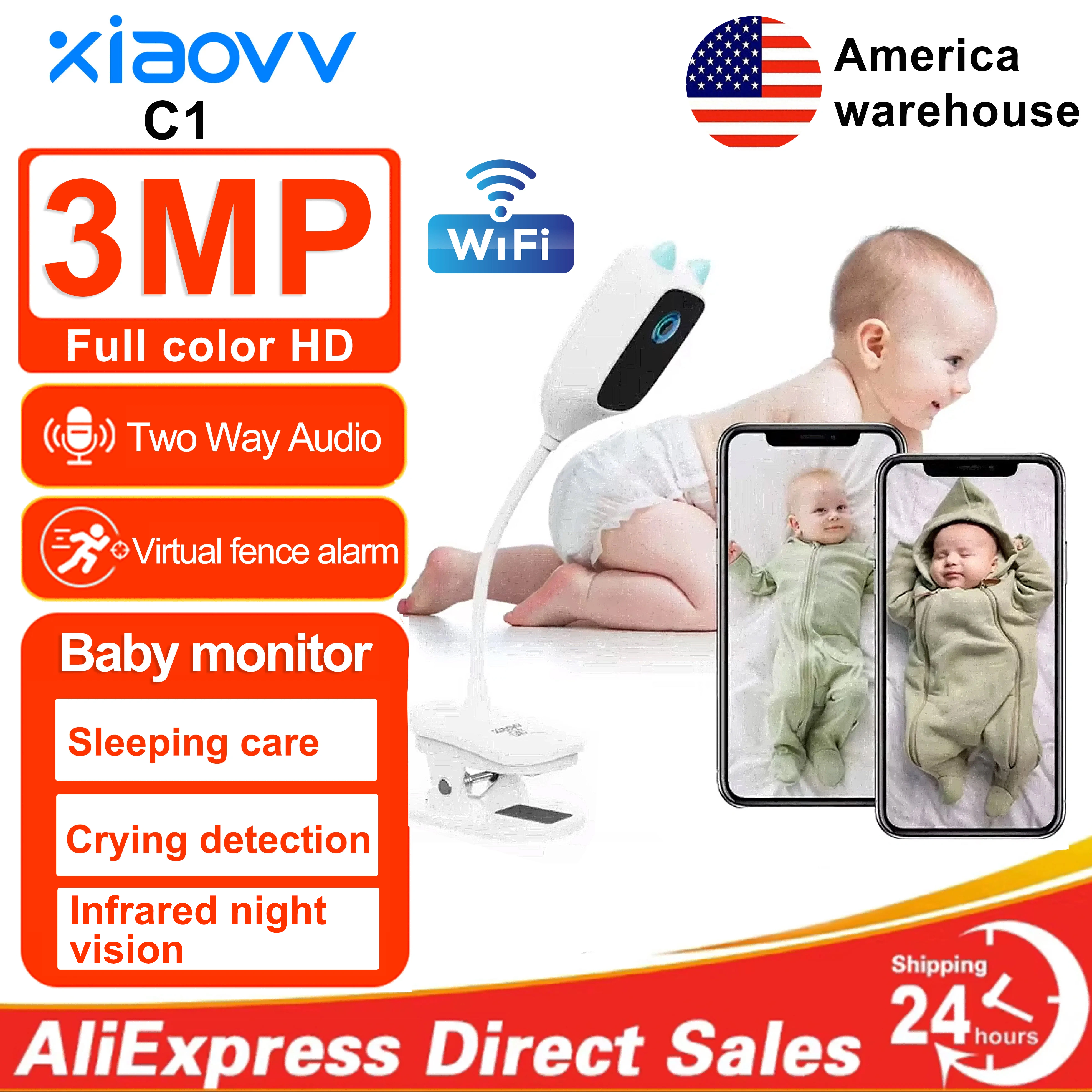 Smart Home Cctv - XIAOVV 3MP 2K 2.4GHz WiFi Indoor