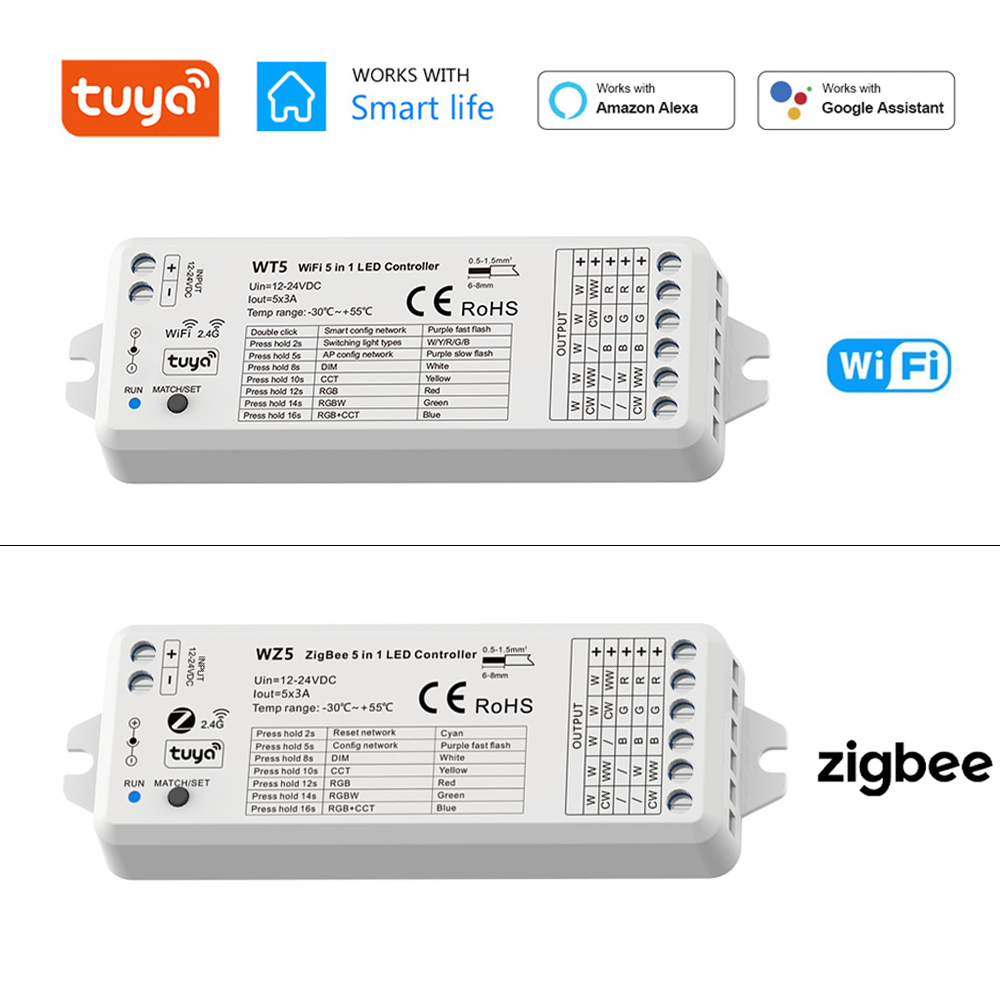 Smart Home Llm - 12V 24V 5in1 WiFi Zigbee Smart