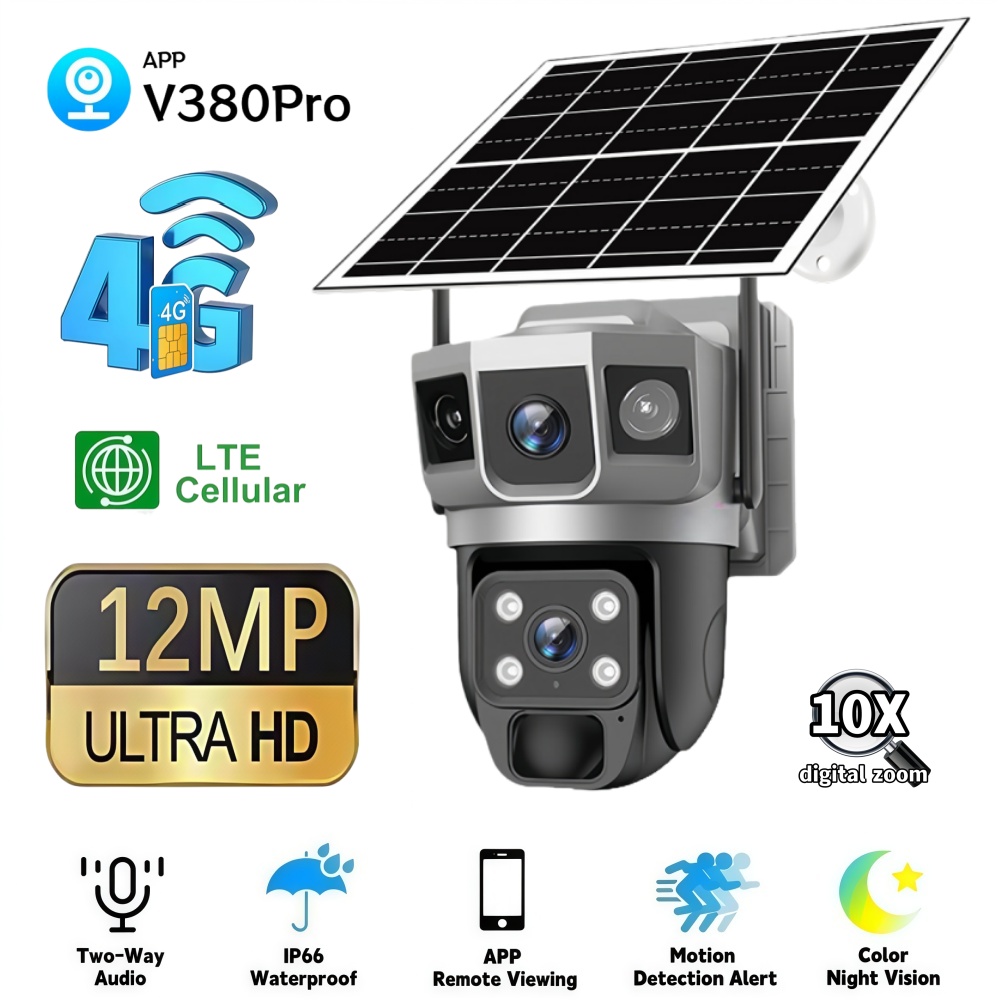 Smart Home Cctv - 4G Camera Outdoor Solar Surveillance Camera