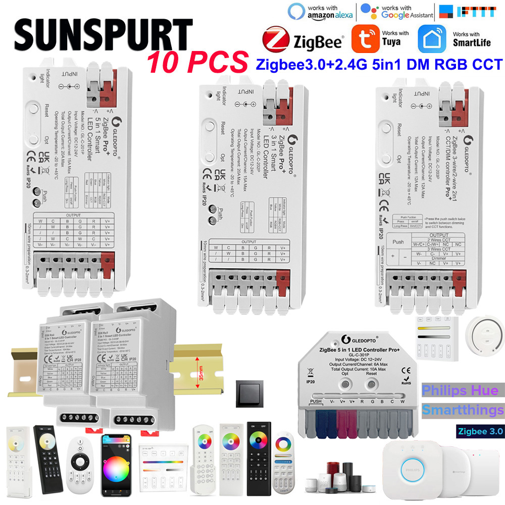 Smart Home Llm - 10P Gledopto Zigbee 3.0 Pro+ 5in1