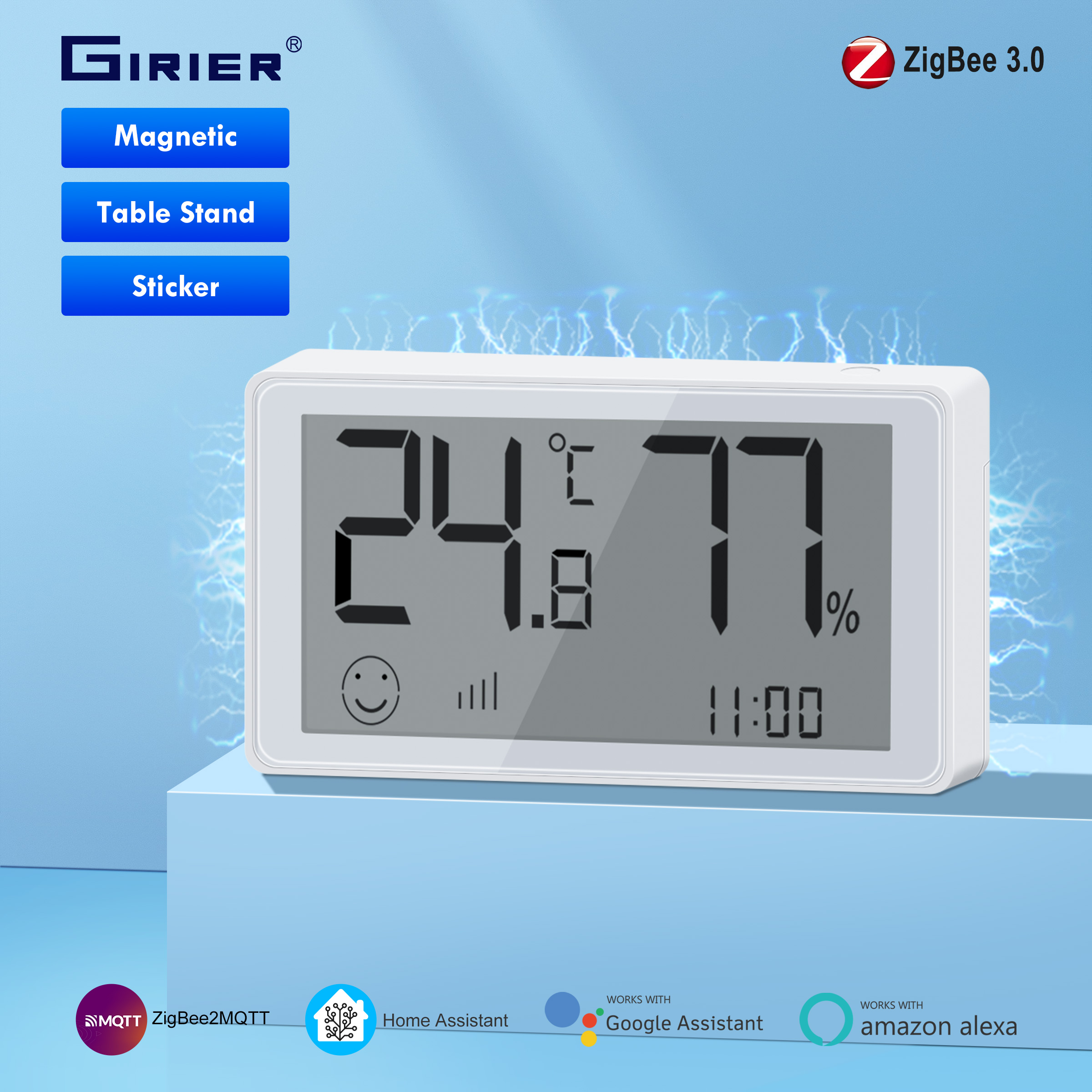 Smart Home Furniture - GIRIER ZigBee 3.0 Smart Temperature Humidity