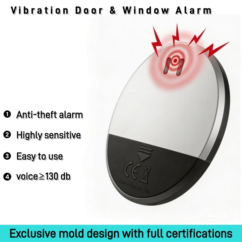 Door Window Sensor - Travel Vibration Door Window Alarm Portable