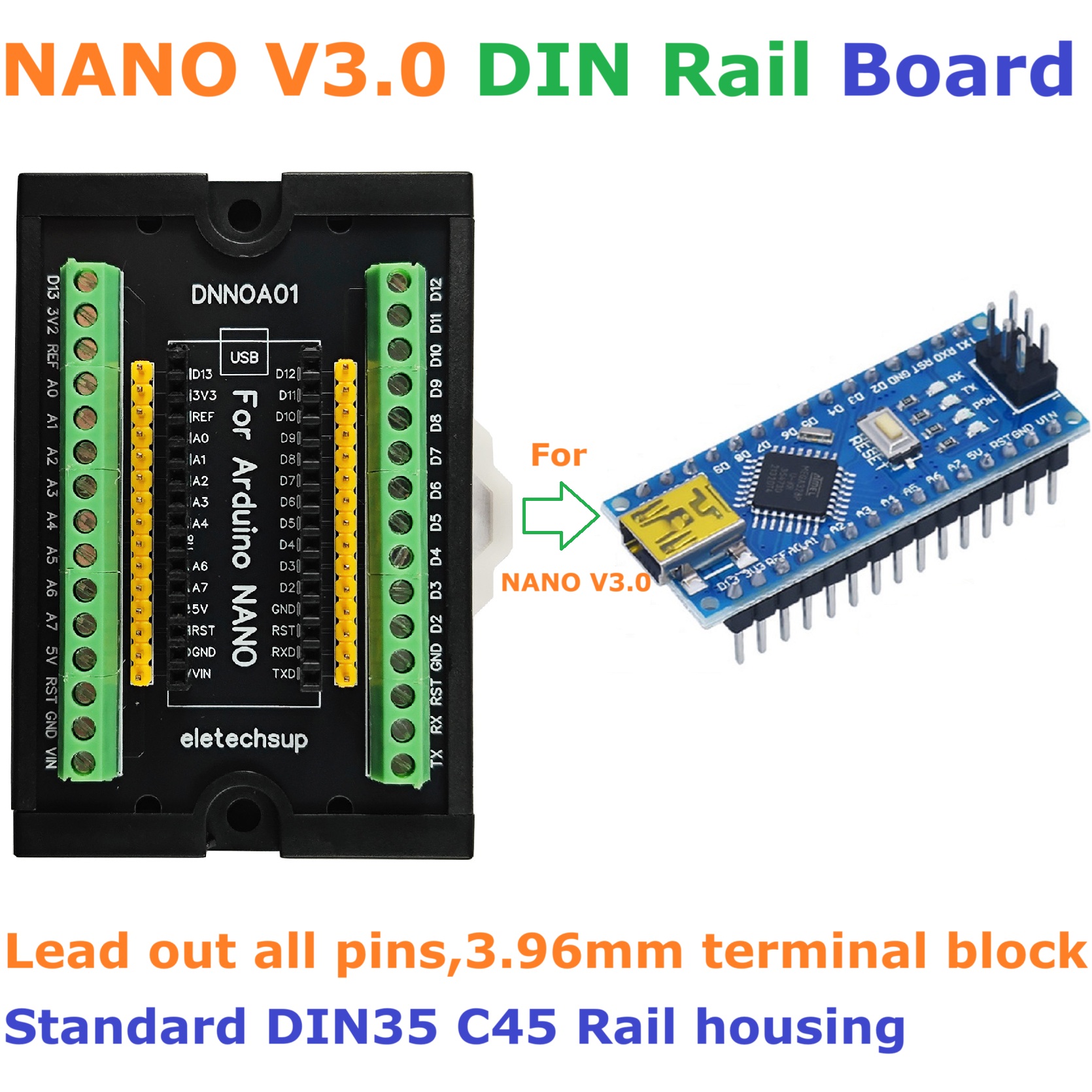 Smart Home With Plc - 3.96MM Mount Screw Terminal Block Adapter