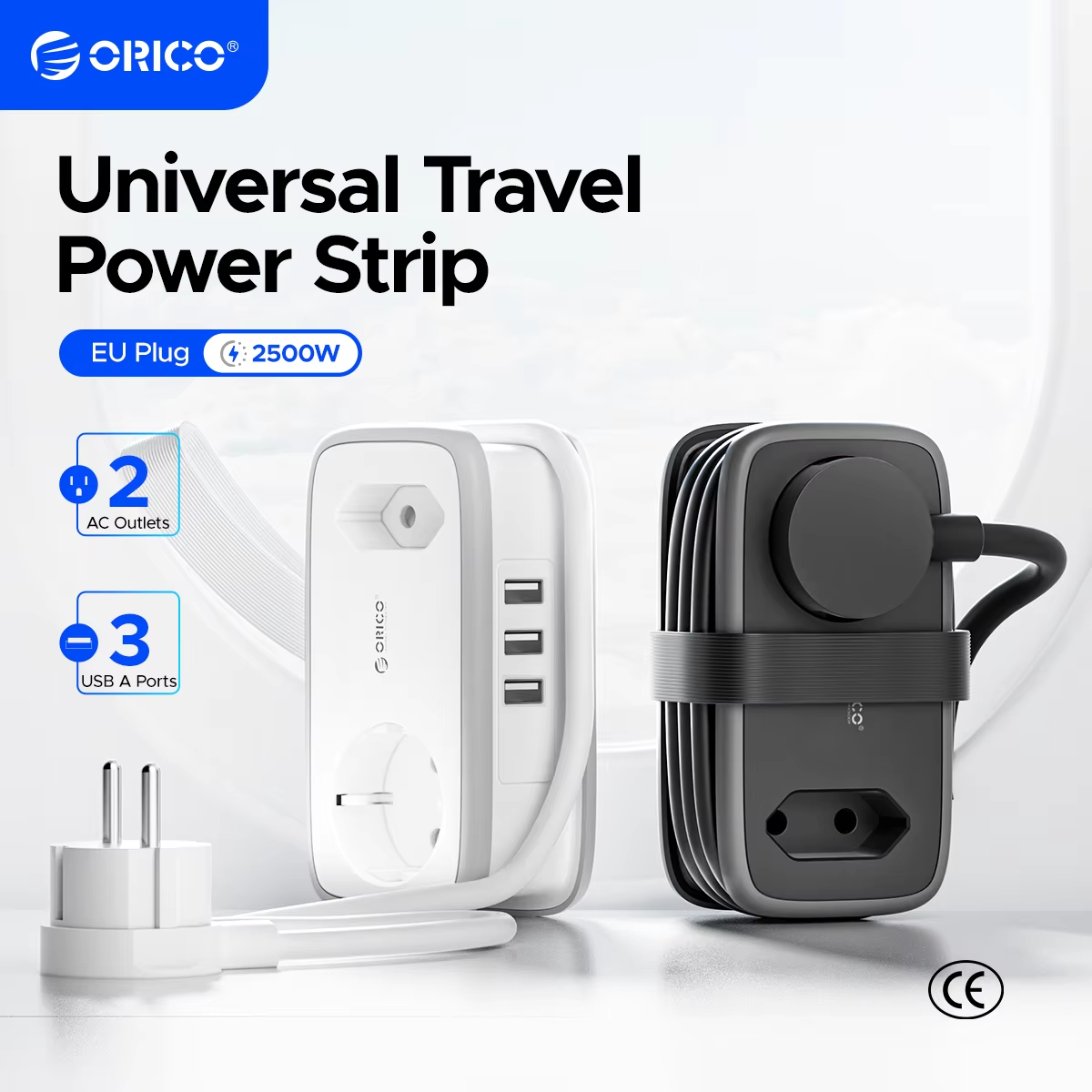 Smart Power Strip - ORICO EU Plug Power Strip with
