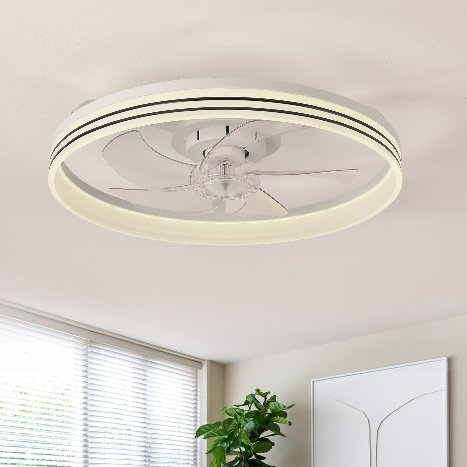 Smart Home Ventilation System - Smart Ceiling Fan with Lights and