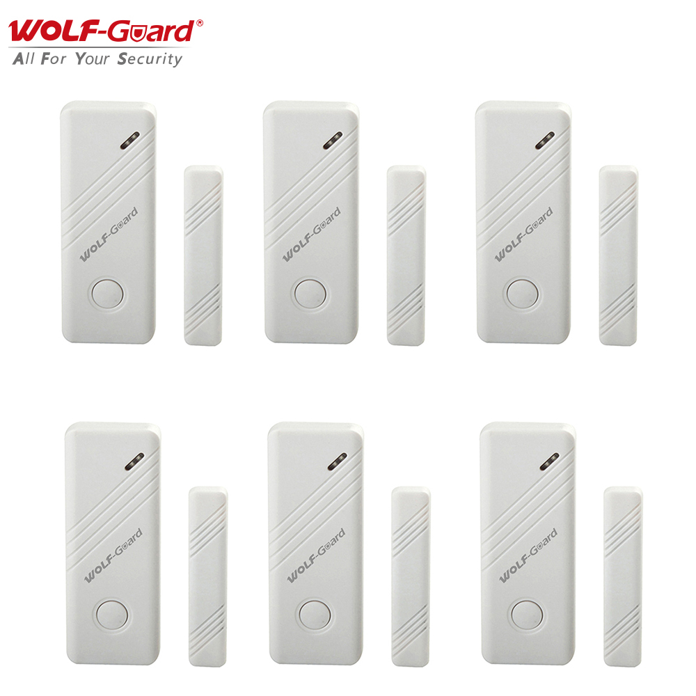 Door Window Sensor - 6 x Wolf-Guard Wireless Contact Door