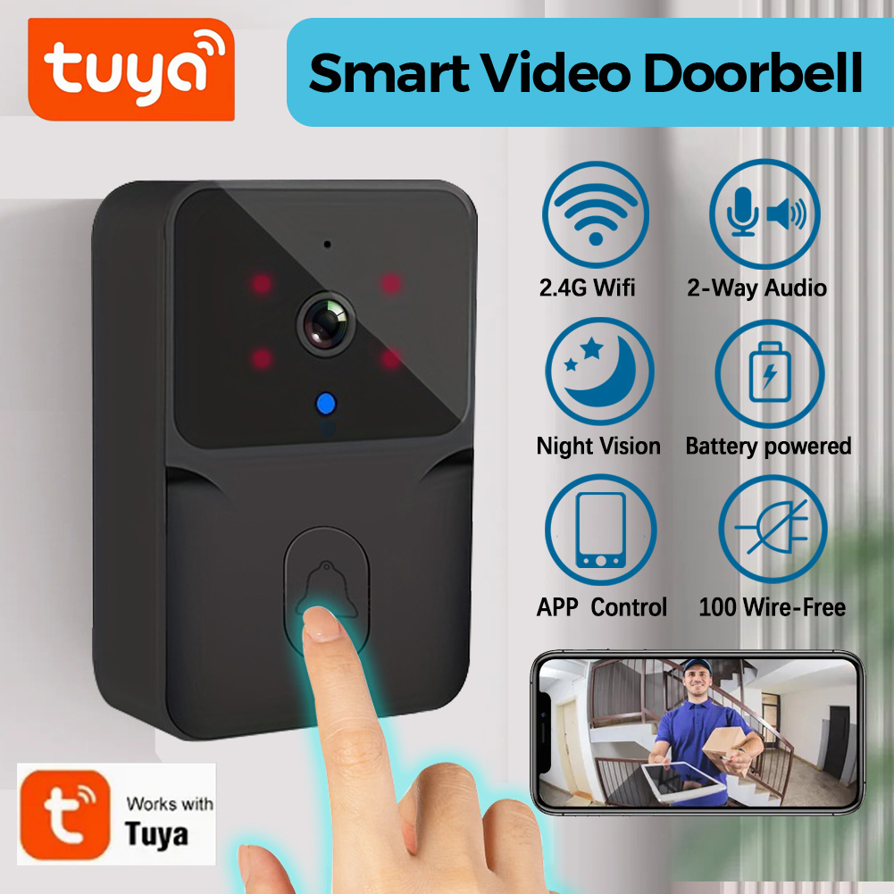 Smart Home Cctv - tuya Wireless smart video doorbell, 2.4G