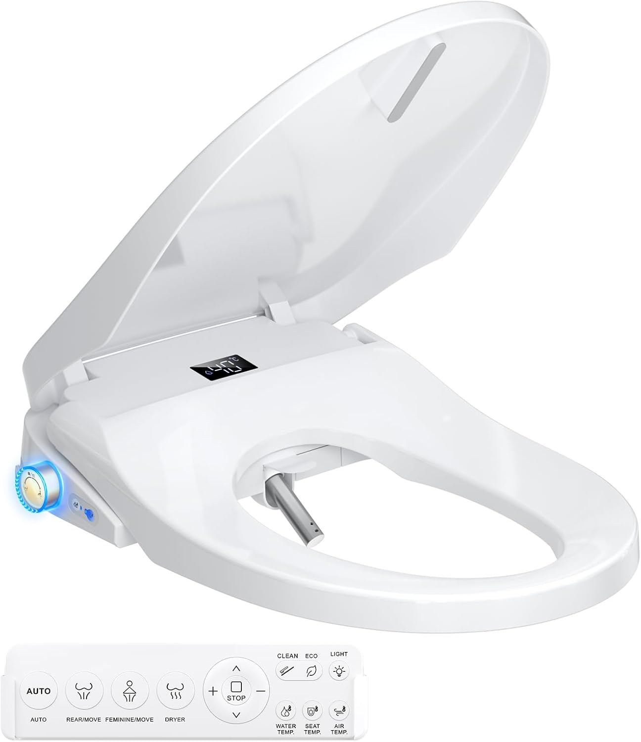 Smart Heated Bidet Toilet Seat - Smart Night Light บทวิจารณ์และราคา