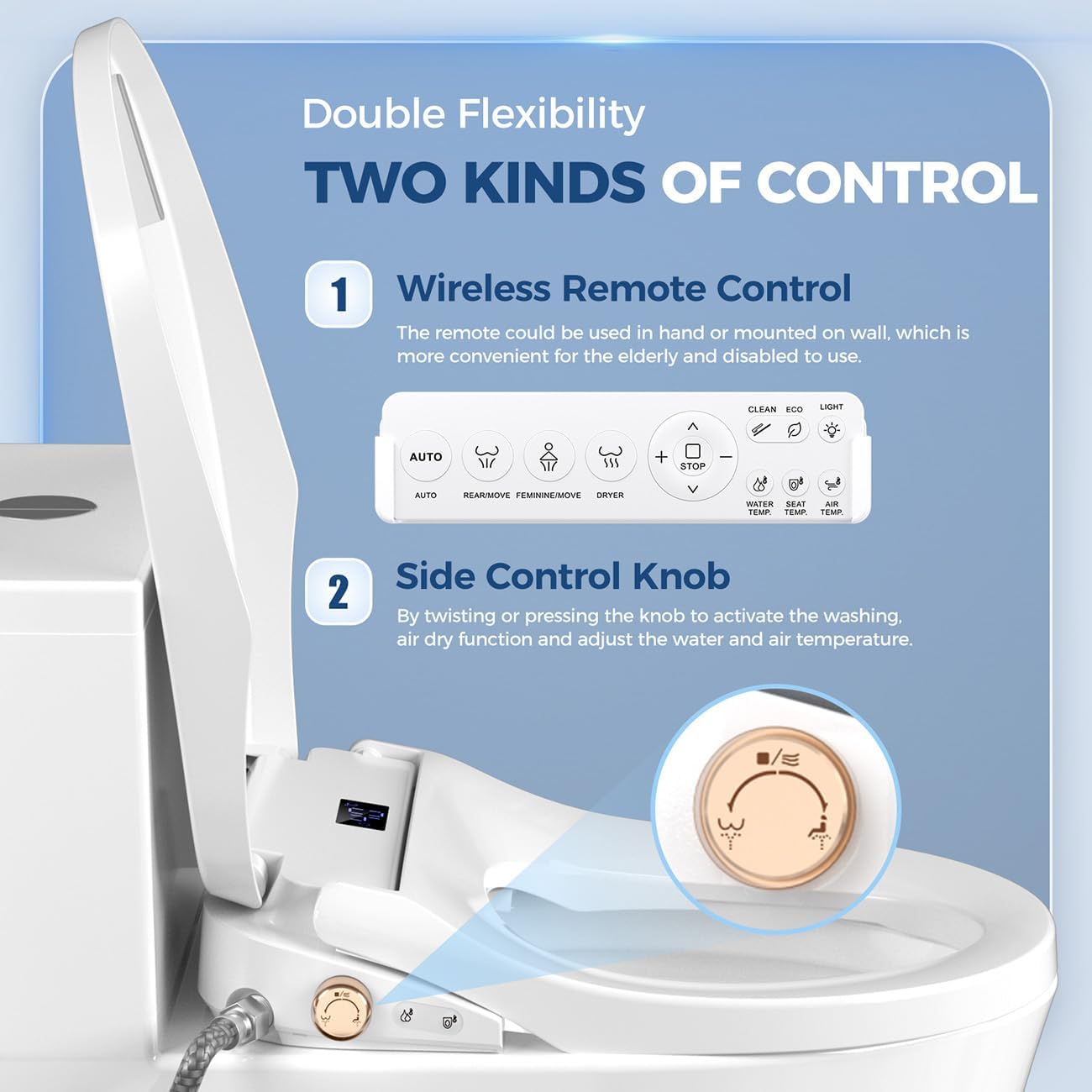 Smart Heated Bidet Toilet Seat - Smart Night Light บทวิจารณ์และราคา