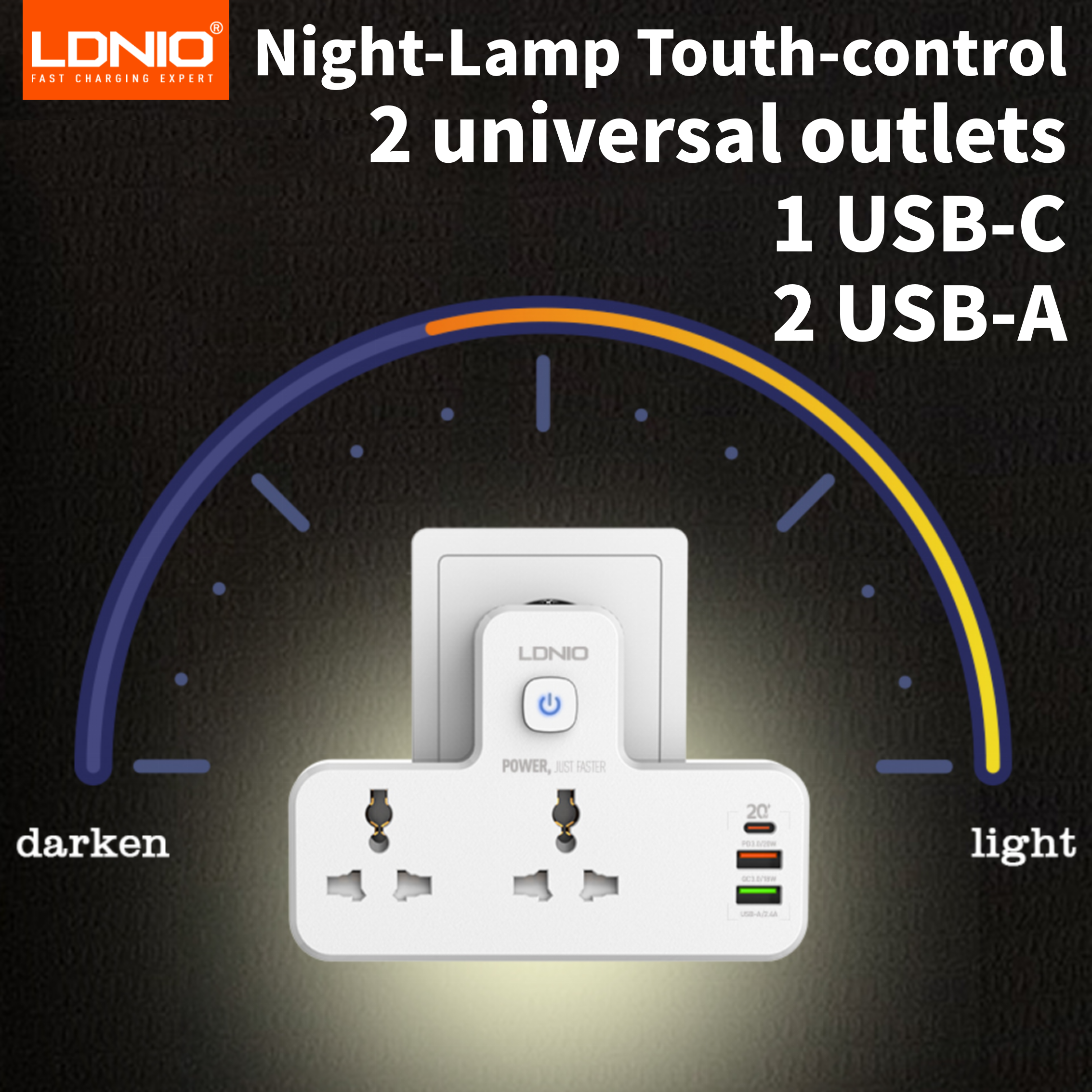 LDNIO Universal Outlets Wall E - Smart Power Strip บทวิจารณ์และราคา