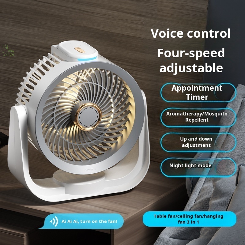Smart Desk Fan Voice Activated - Smart Night Light บทวิจารณ์และราคา