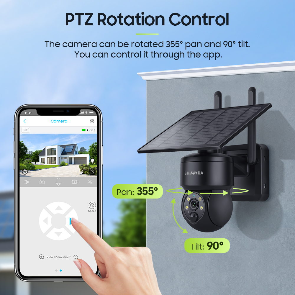 SHIWOJIA WIFI Wireless PTZ Sol - Smart Home Cctv บทวิจารณ์และราคา