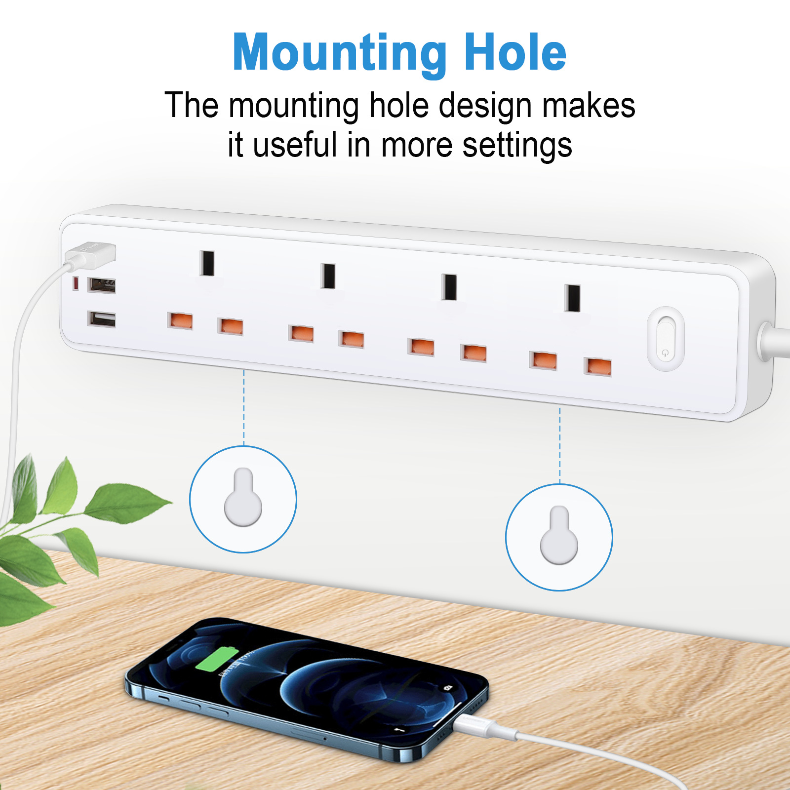 Power Strip Electric Socket UK - Smart Power Strip บทวิจารณ์และราคา