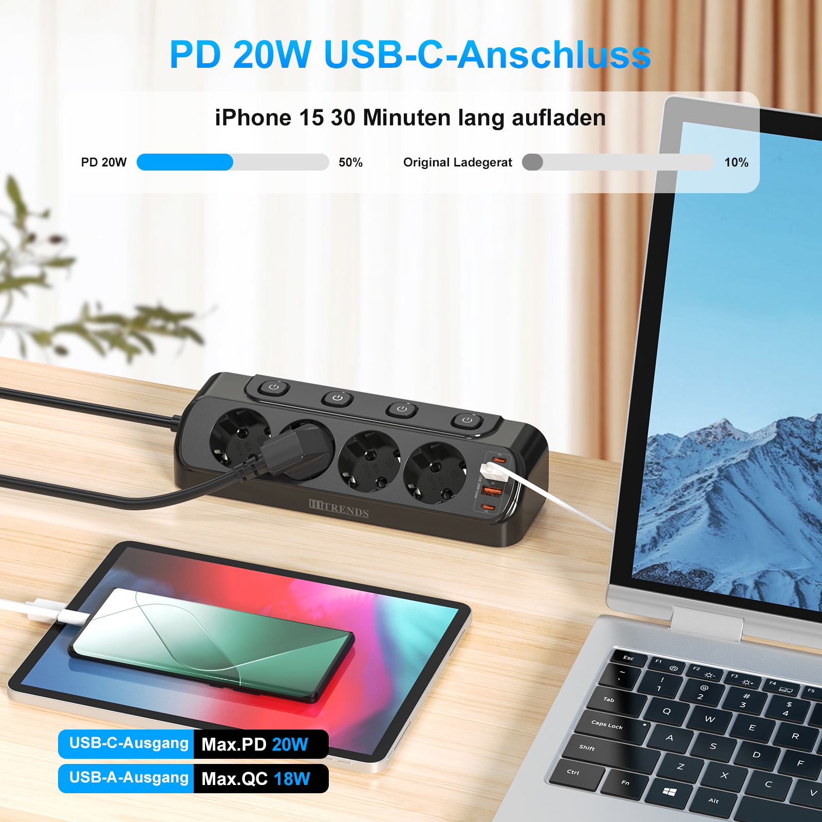European Desktop Socket multi- - Smart Power Strip บทวิจารณ์และราคา