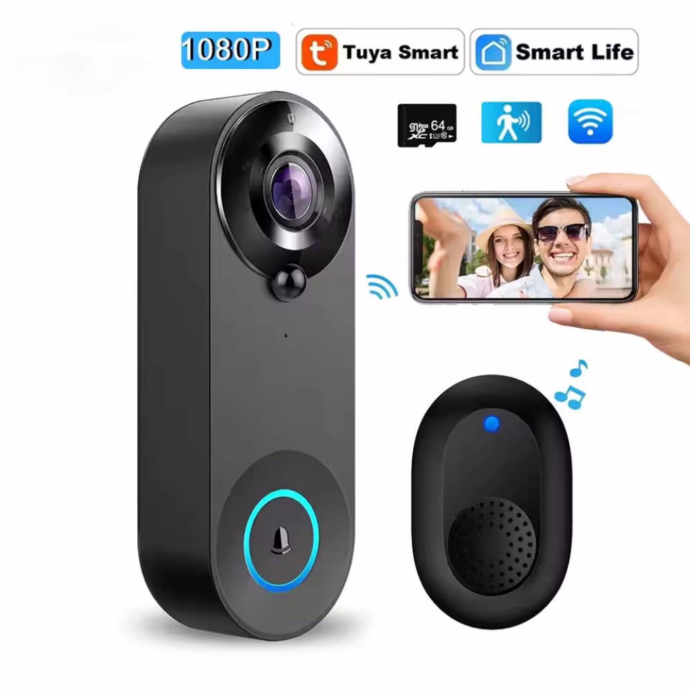 Tuya 1080P Wireless WIFI Doorb - Smart Home Cctv บทวิจารณ์และราคา