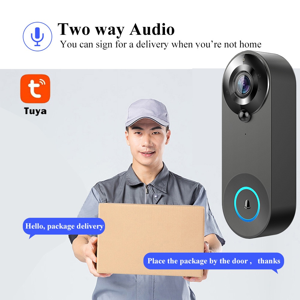 Tuya 1080P Wireless WIFI Doorb - Smart Home Cctv บทวิจารณ์และราคา