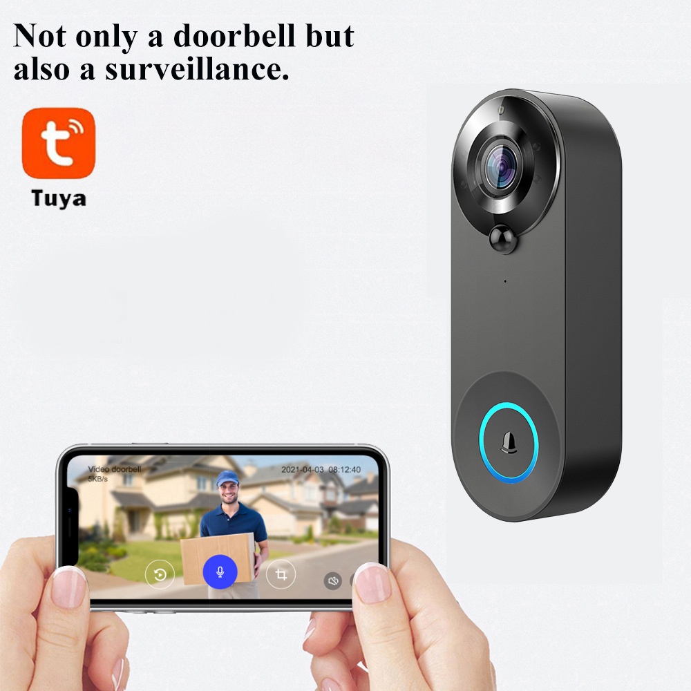 Tuya 1080P Wireless WIFI Doorb - Smart Home Cctv บทวิจารณ์และราคา
