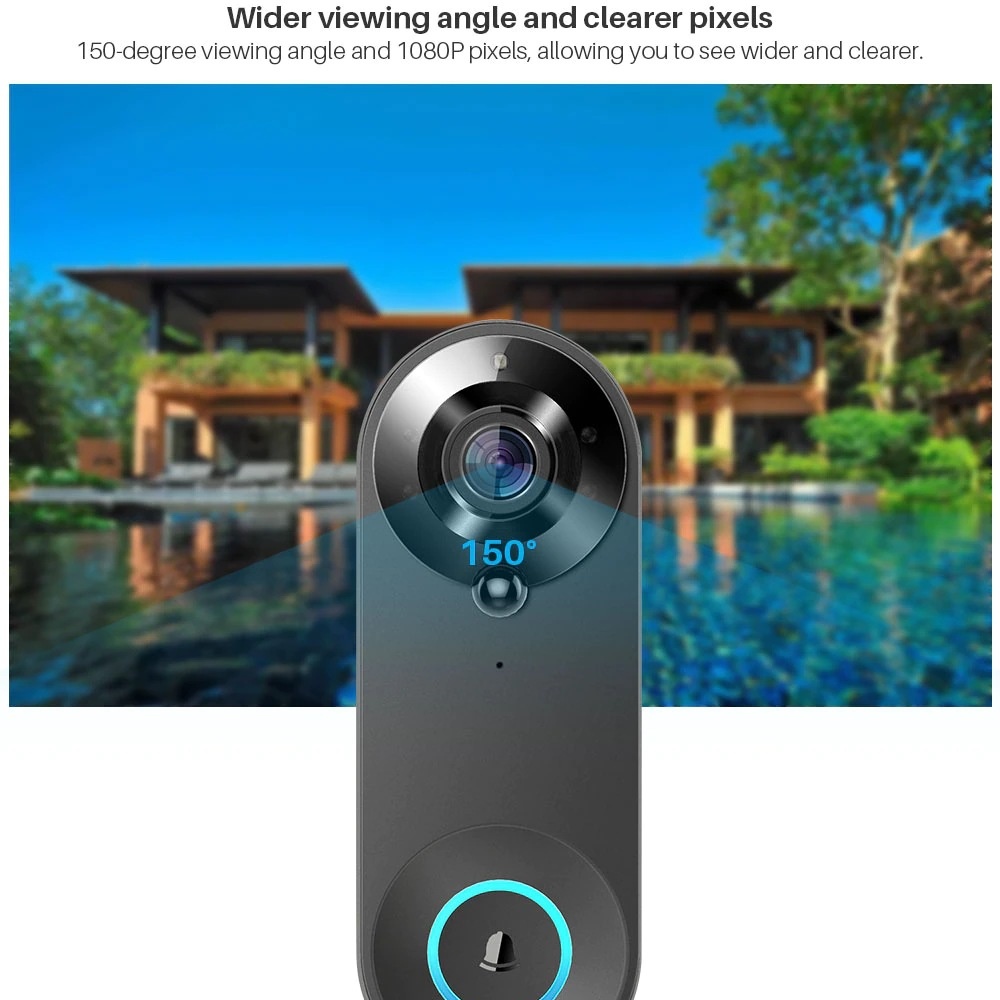 Tuya 1080P Wireless WIFI Doorb - Smart Home Cctv บทวิจารณ์และราคา