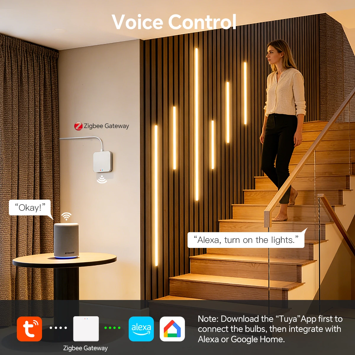 Zigbee Smart Neon COB LED Stri - Smart Home Llm บทวิจารณ์และราคา