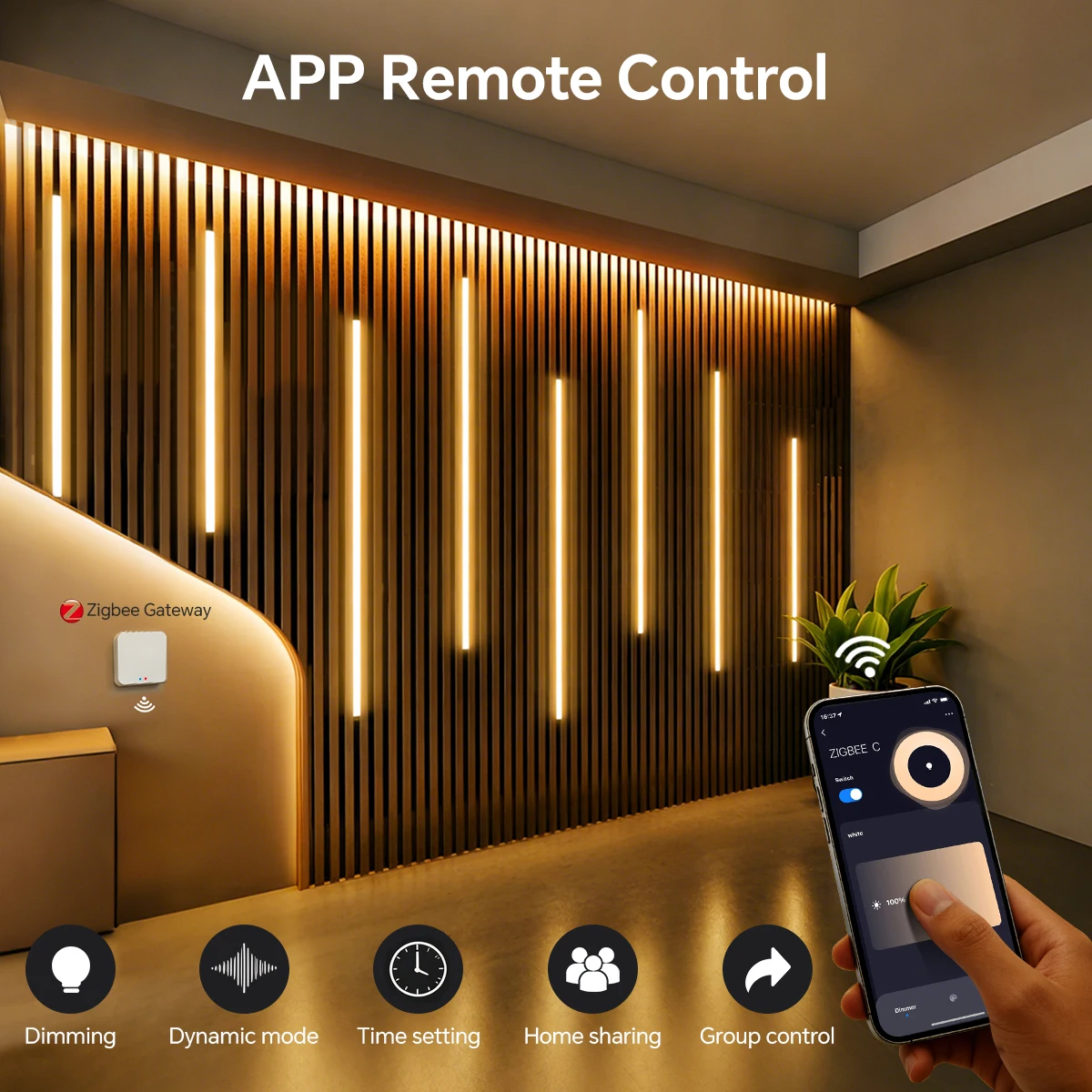 Zigbee Smart Neon COB LED Stri - Smart Home Llm บทวิจารณ์และราคา