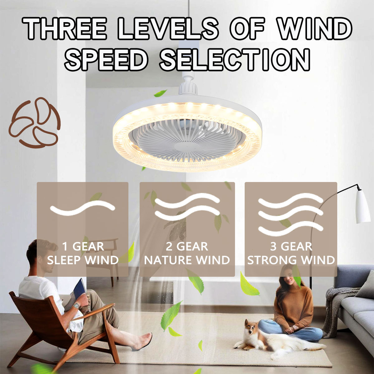 Smart 3 In 1 Ceiling Fan With  - Smart Home Ventilation System บทวิจารณ์และราคา