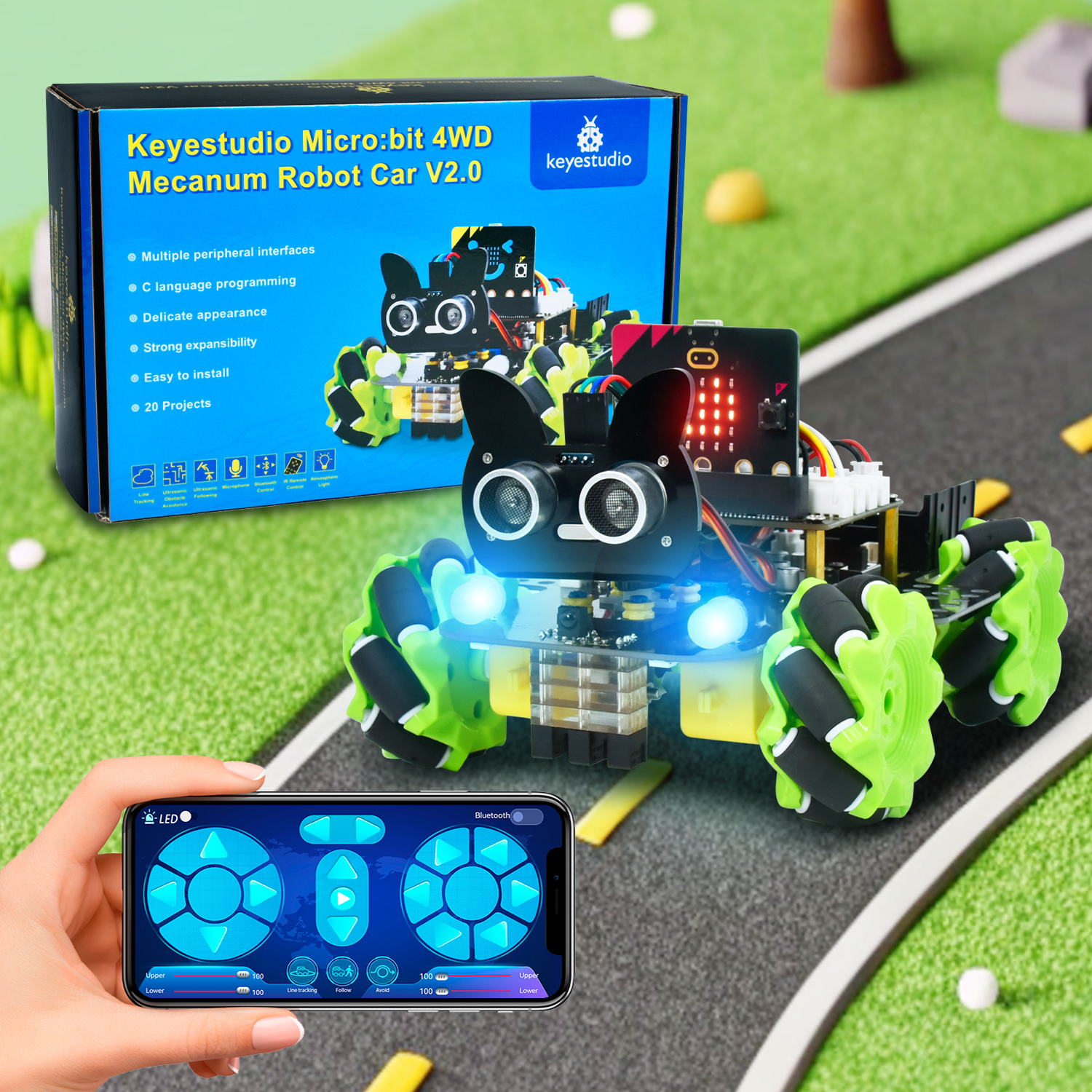 Keyestudio Microbit V2.0 4WD M - Smart Home Micro Bit บทวิจารณ์และราคา