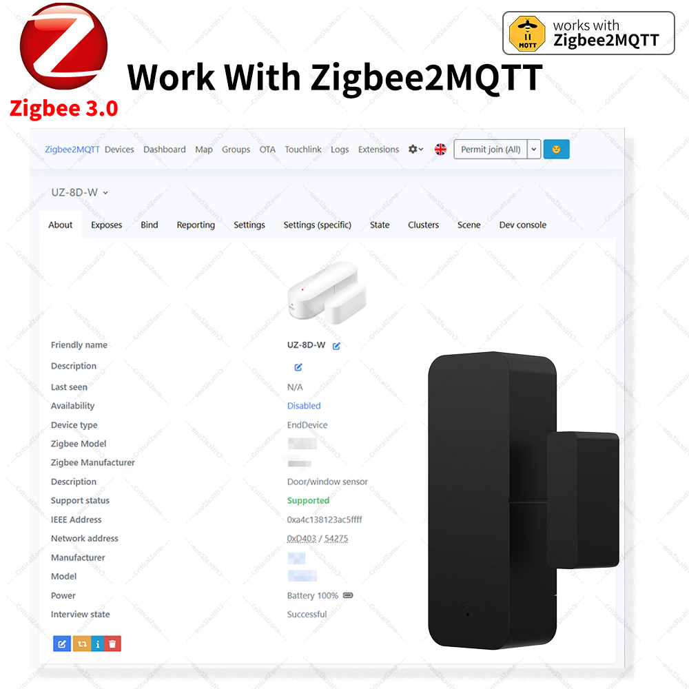 Zigbee 3.0 Door Window Sensor  - Door Window Sensor บทวิจารณ์และราคา
