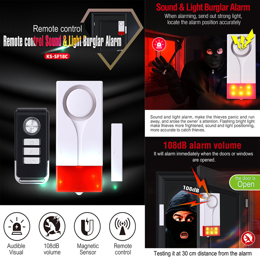Anti-Theft Alarm 110db Loud Do - Door Window Sensor บทวิจารณ์และราคา