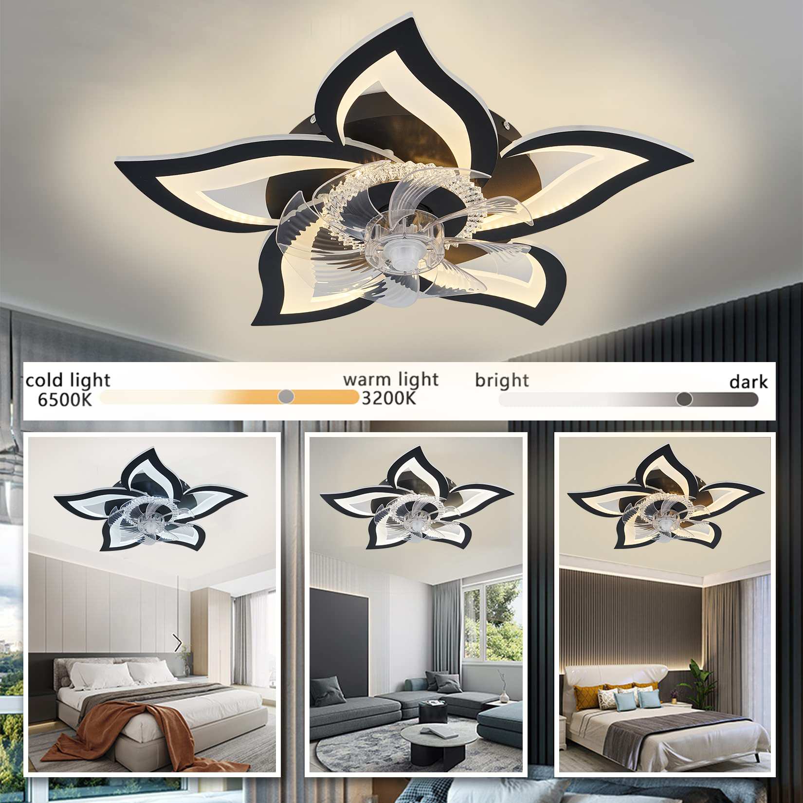 Lotus Led Ceiling Fan with Sma - Smart Home Ventilation System บทวิจารณ์และราคา