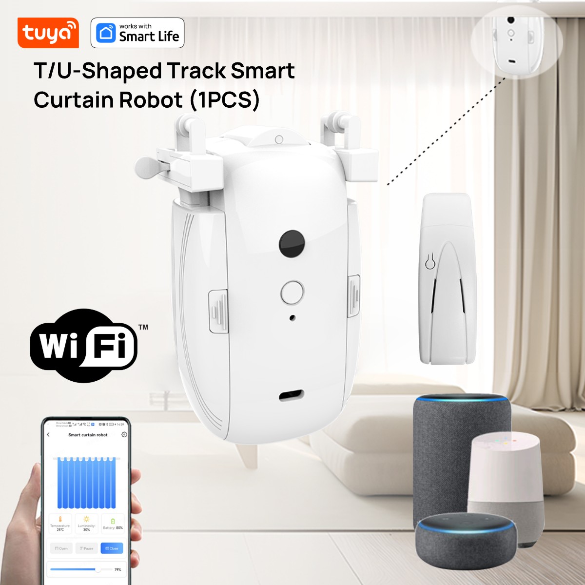 Tuya Smart WiFi Curtain Robot  - Smart Home Vimar บทวิจารณ์และราคา