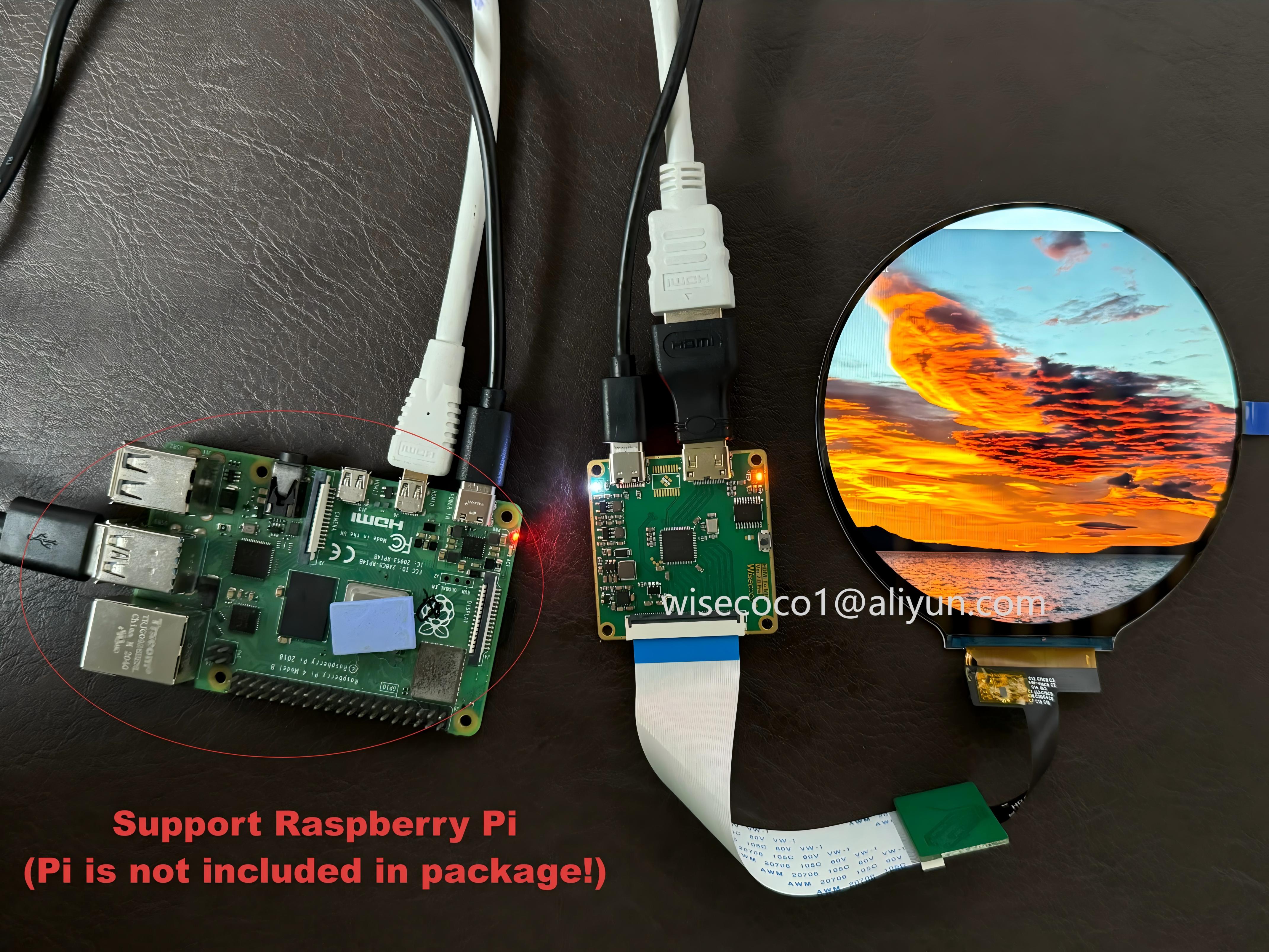 Wisecoco 4 Inch Round LCD Disp - Smart Home Raspberry Pi บทวิจารณ์และราคา