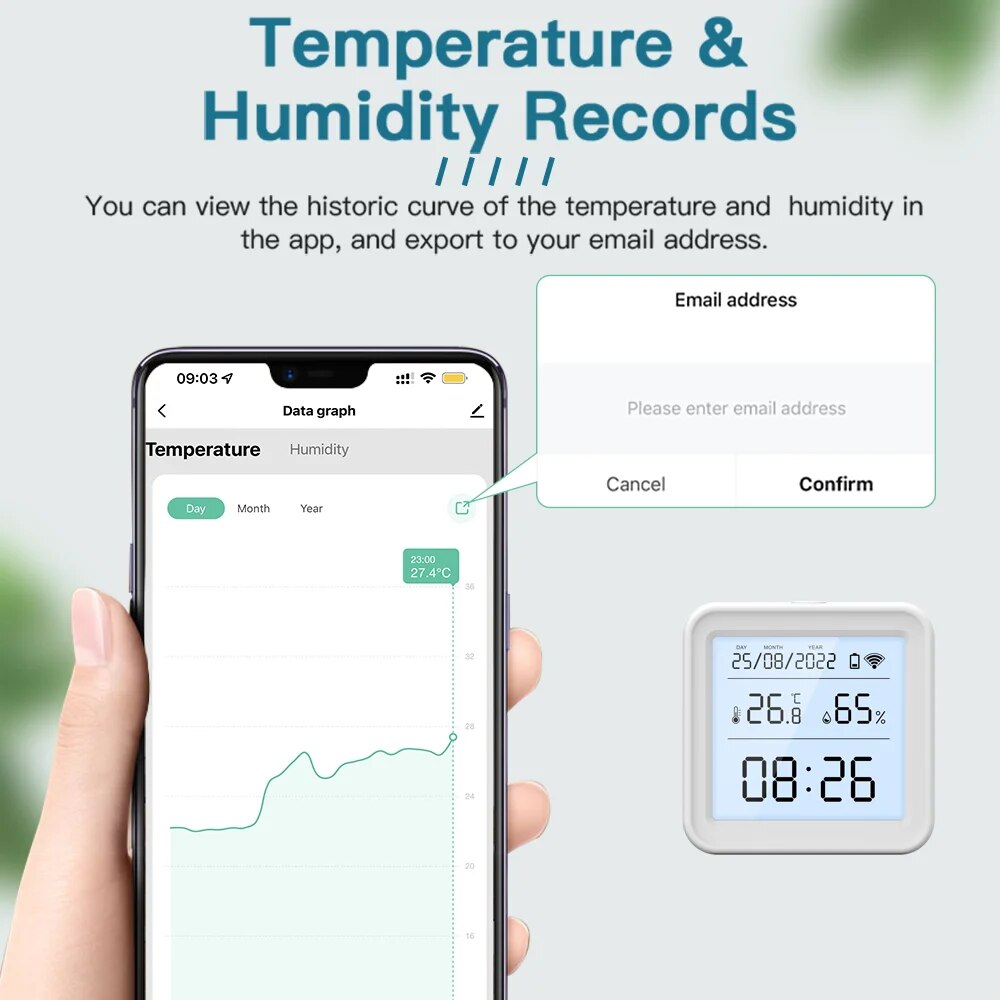 Tuya New WiFi Temperature Humi - Smart Home Orvibo บทวิจารณ์และราคา