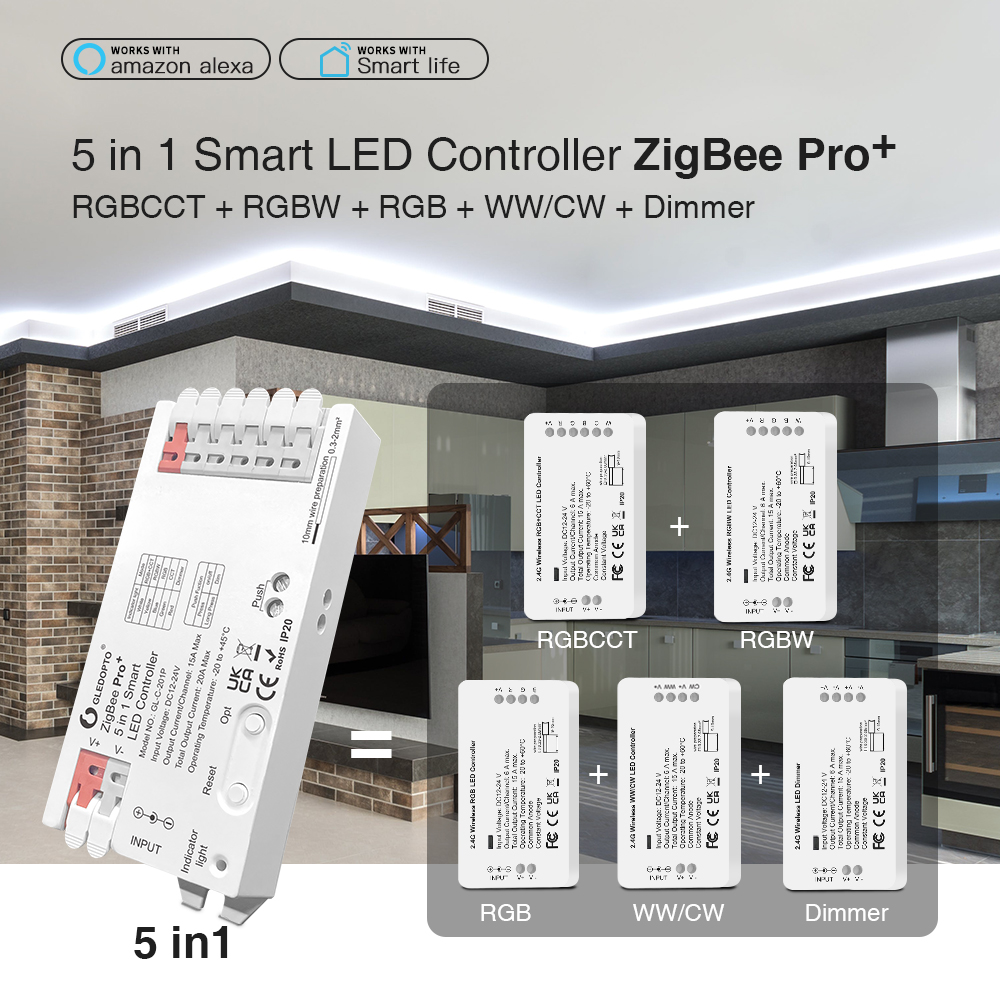 10P Gledopto Zigbee 3.0 Pro+ 5 - Smart Home Llm บทวิจารณ์และราคา