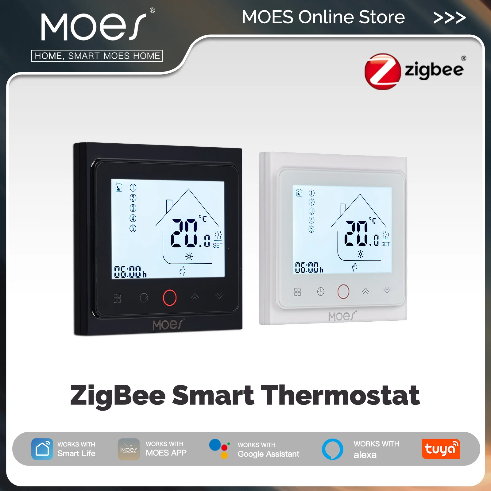 MOES Tuya ZigBee Smart Thermos - Smart Home Furniture บทวิจารณ์และราคา