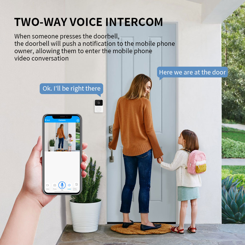 H5 Wireless Smart Video Doorbe - Smart Home Cctv บทวิจารณ์และราคา