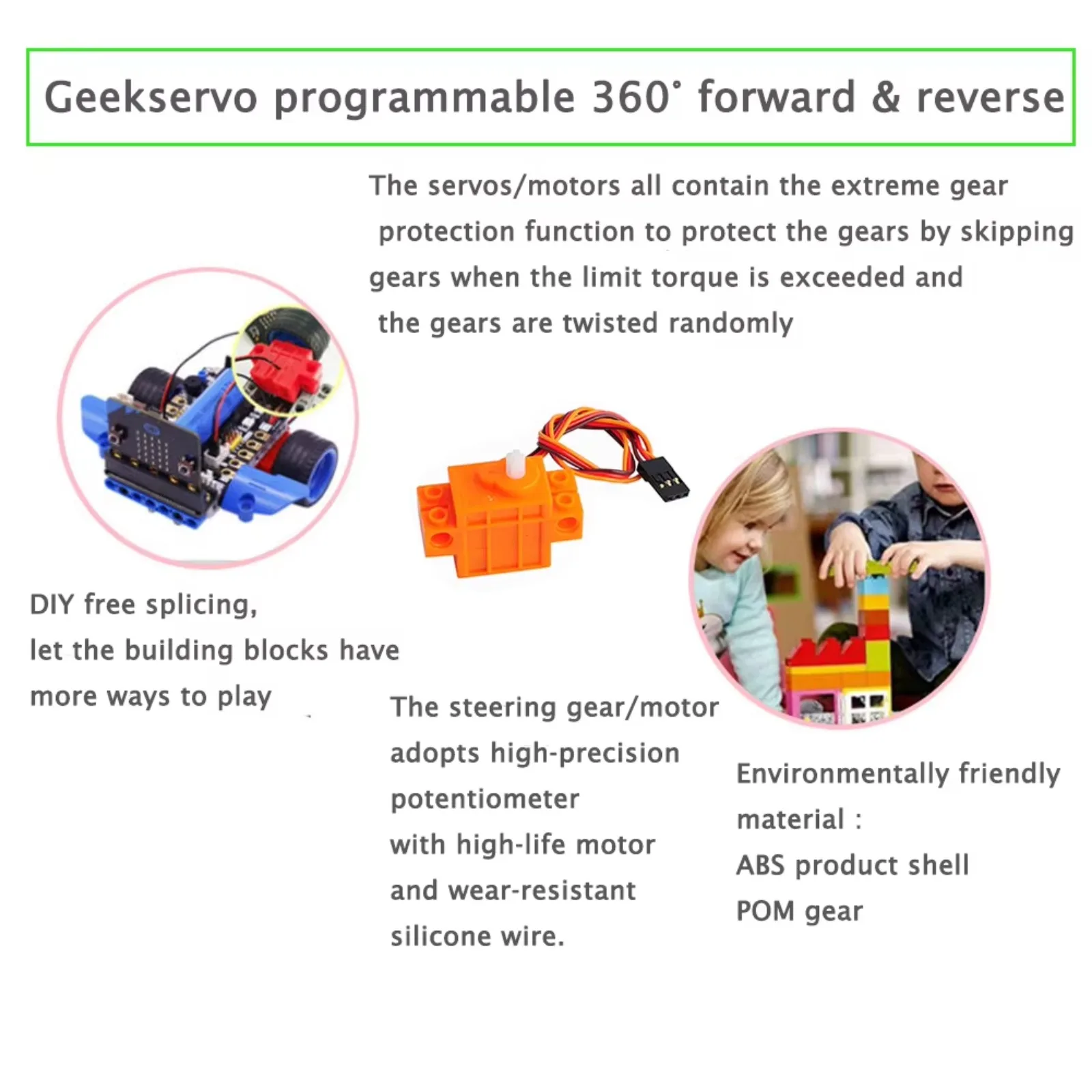 4pcs Geekservo 360 Degree Cont - Smart Home Micro Bit บทวิจารณ์และราคา