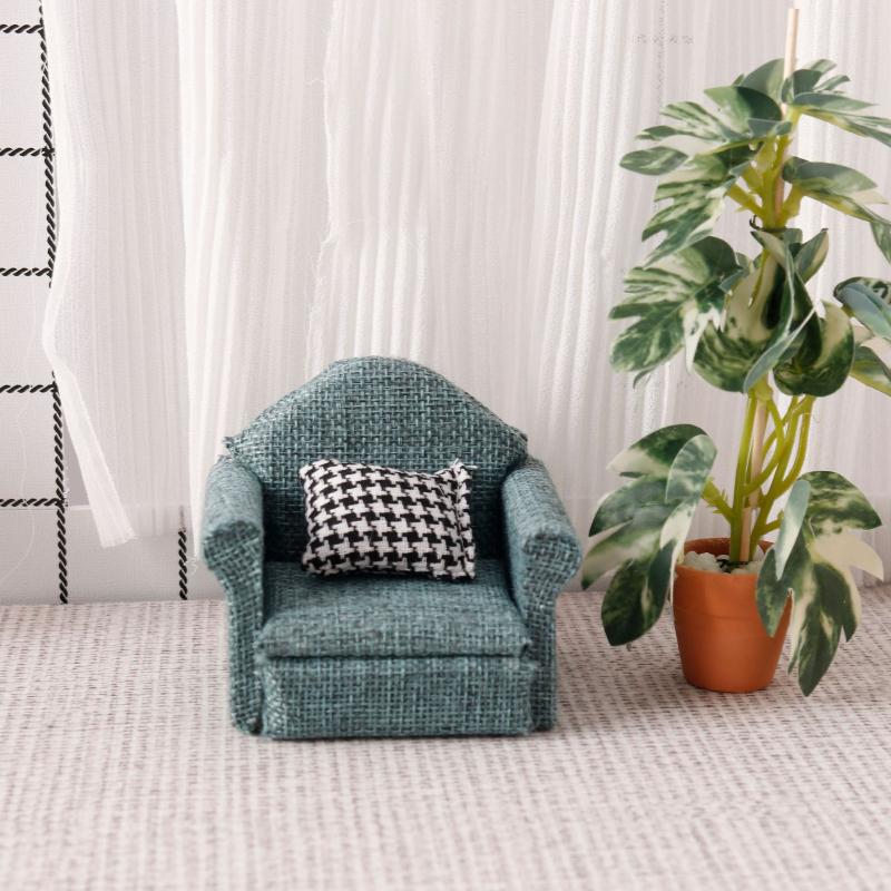 1/12 Dollhouse Mini Flax Sofa  - Smart Home Furniture บทวิจารณ์และราคา