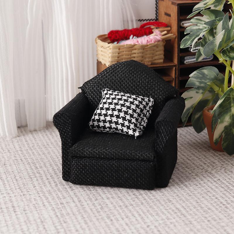1/12 Dollhouse Mini Flax Sofa  - Smart Home Furniture บทวิจารณ์และราคา