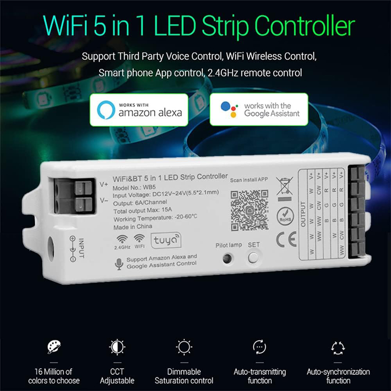 DC12-24V WB5 5 in 1 RGB CCT Co - Smart Home Llm บทวิจารณ์และราคา