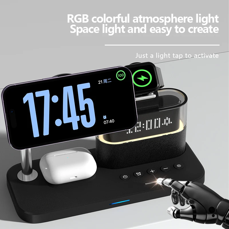 New 5 In 1 Wireless Charger St - Smart Night Light บทวิจารณ์และราคา