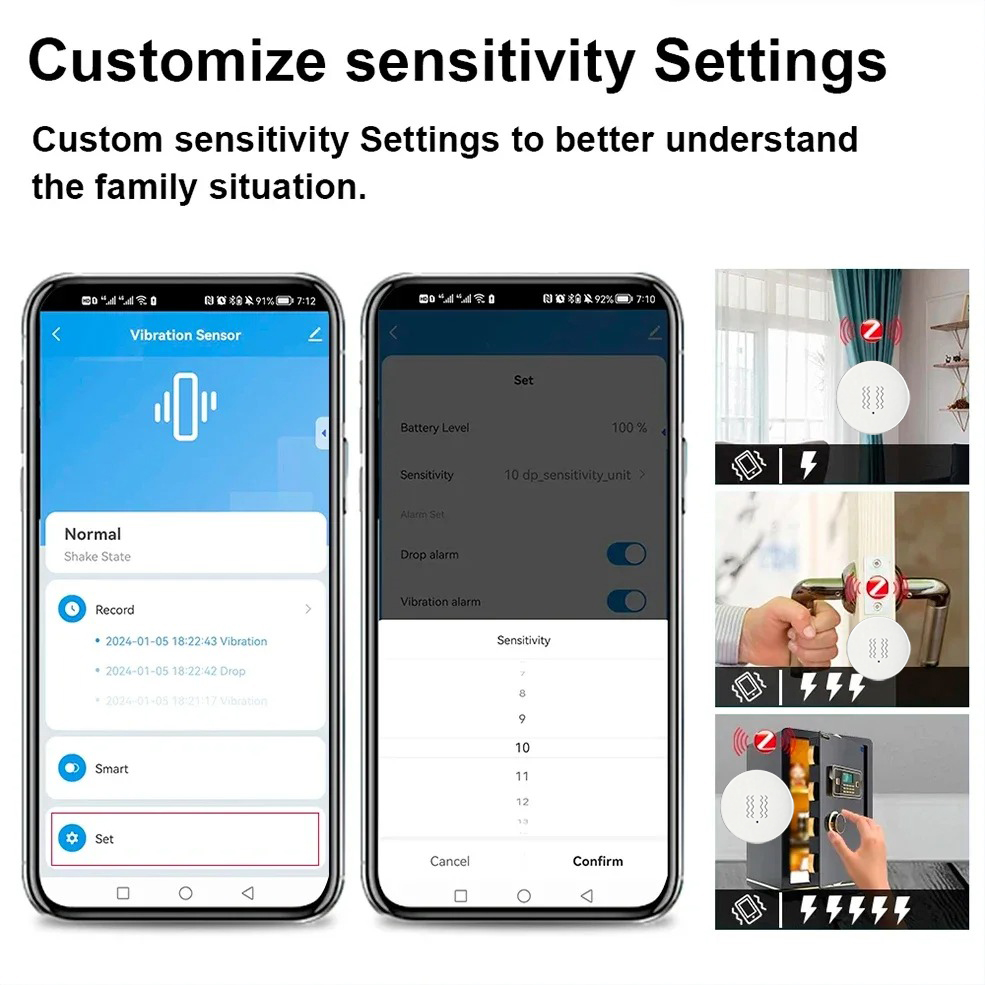 Tuya ZigBee Smart Vibration &  - Smart Home Security System บทวิจารณ์และราคา