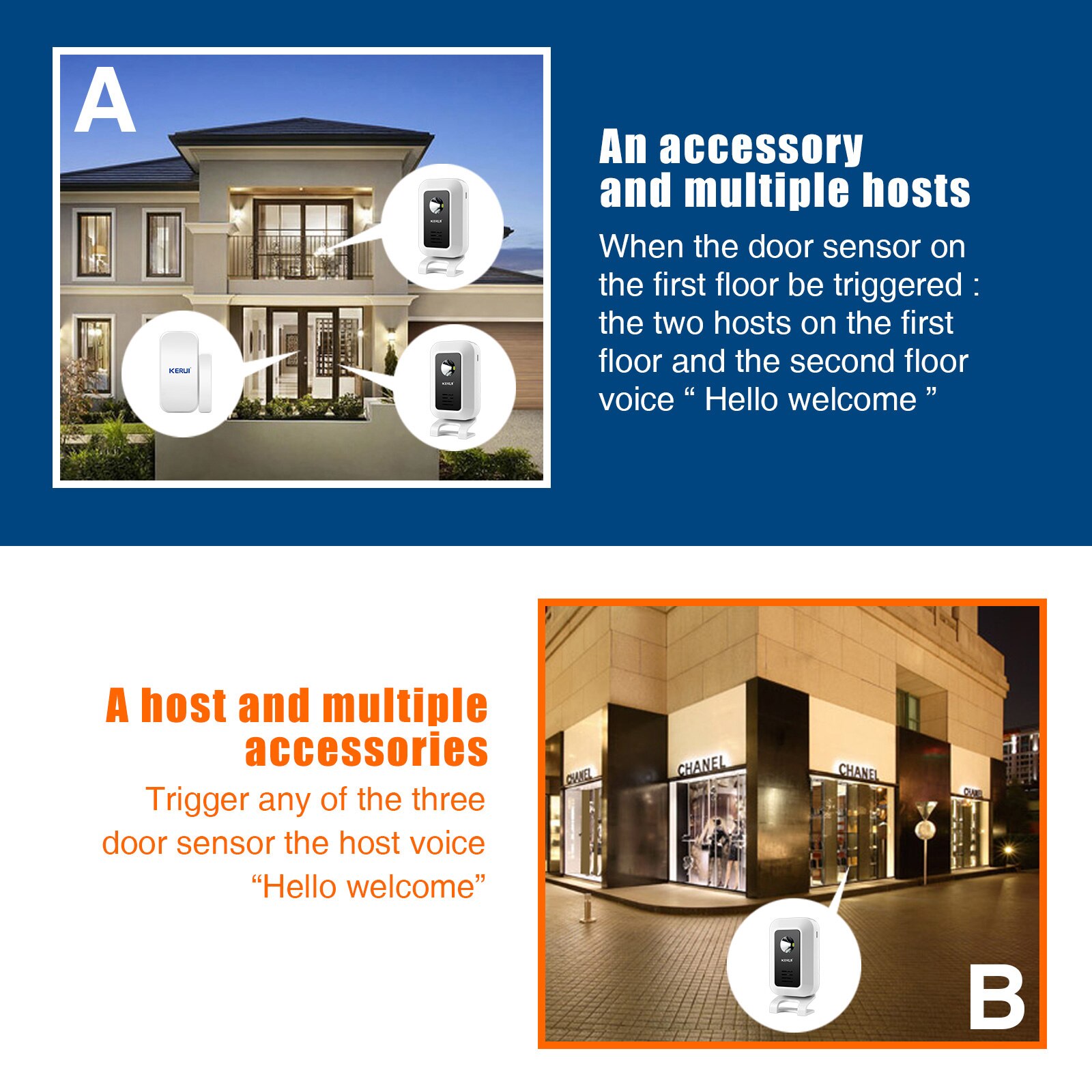 KERUI M7 Welcome Motion Sensor - Door Window Sensor บทวิจารณ์และราคา