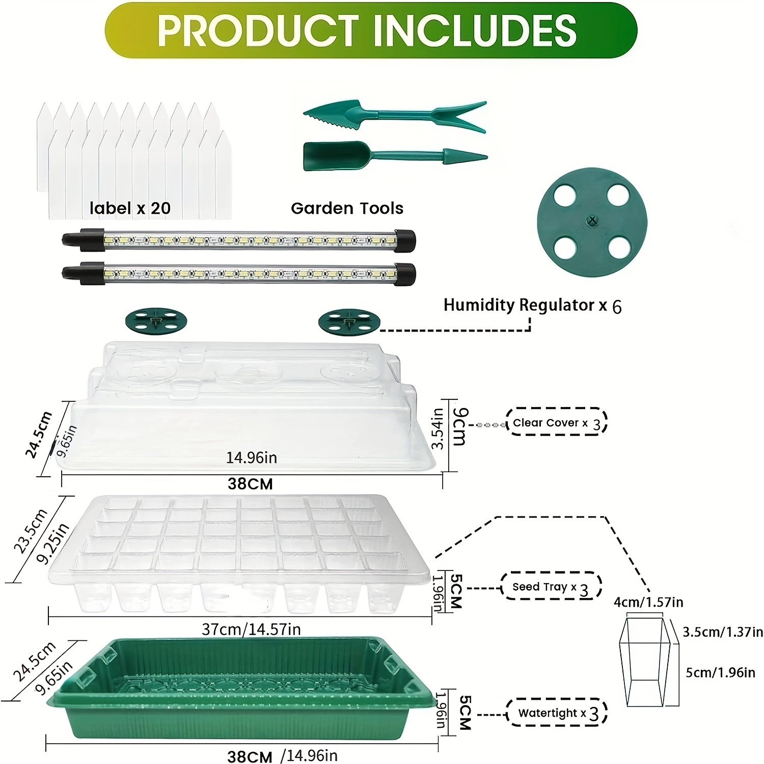 Seed Starter Trays With High D - Smart Home Kits บทวิจารณ์และราคา