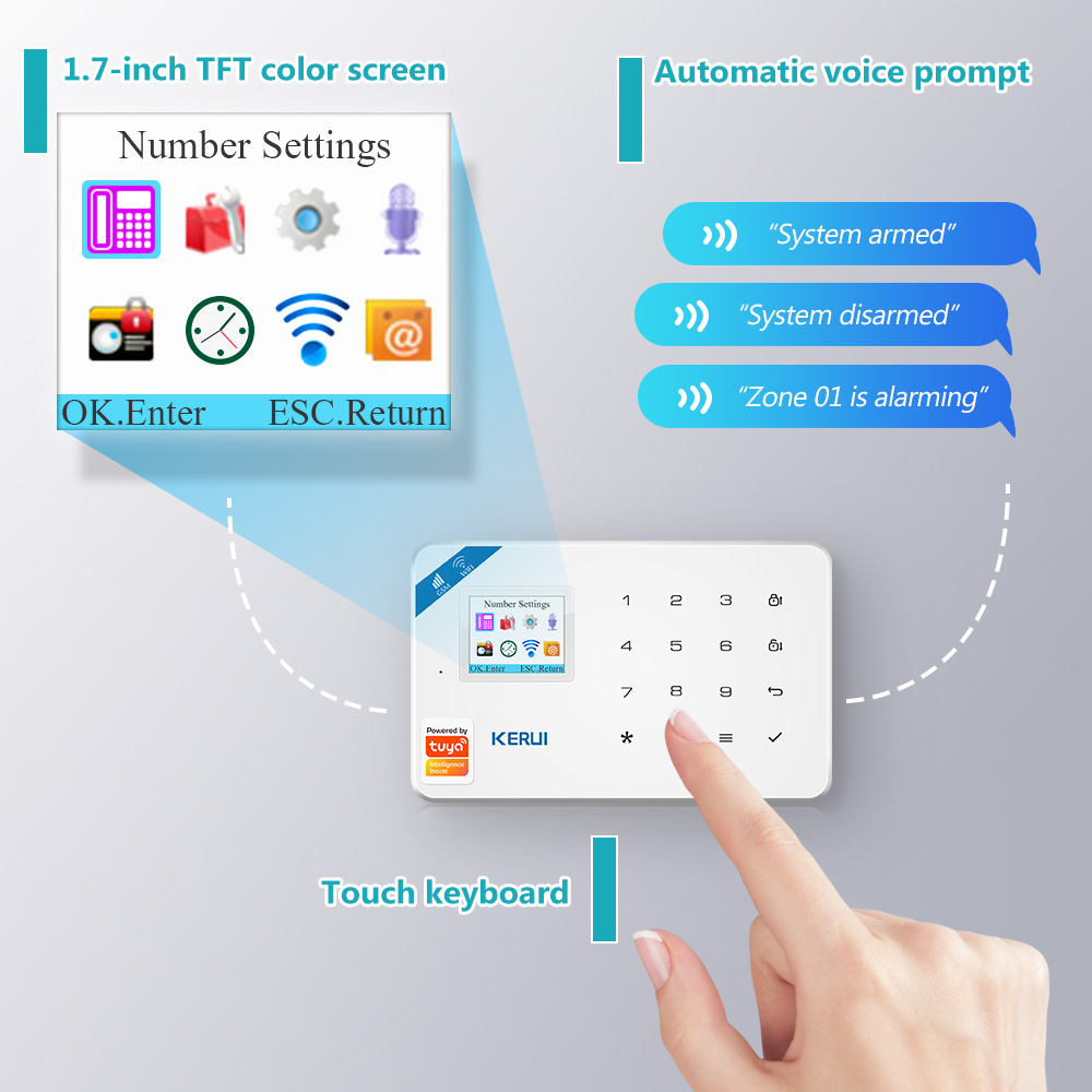 KERUI W181 Alarm System Secutr - Smart Home Cctv บทวิจารณ์และราคา