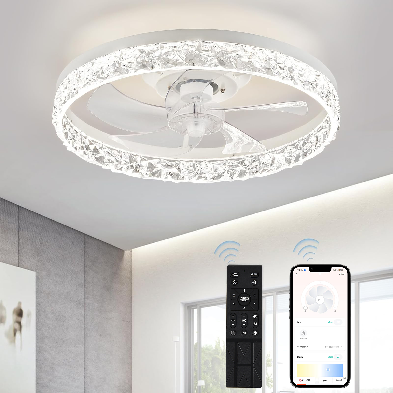 Modern LED Ceiling Fan Lmap Re - Smart Home Ventilation System บทวิจารณ์และราคา
