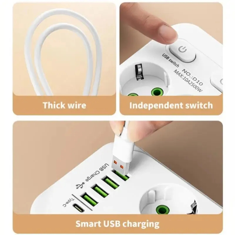 Smart 6-Socket Power Strip 2M  - Smart Power Strip บทวิจารณ์และราคา