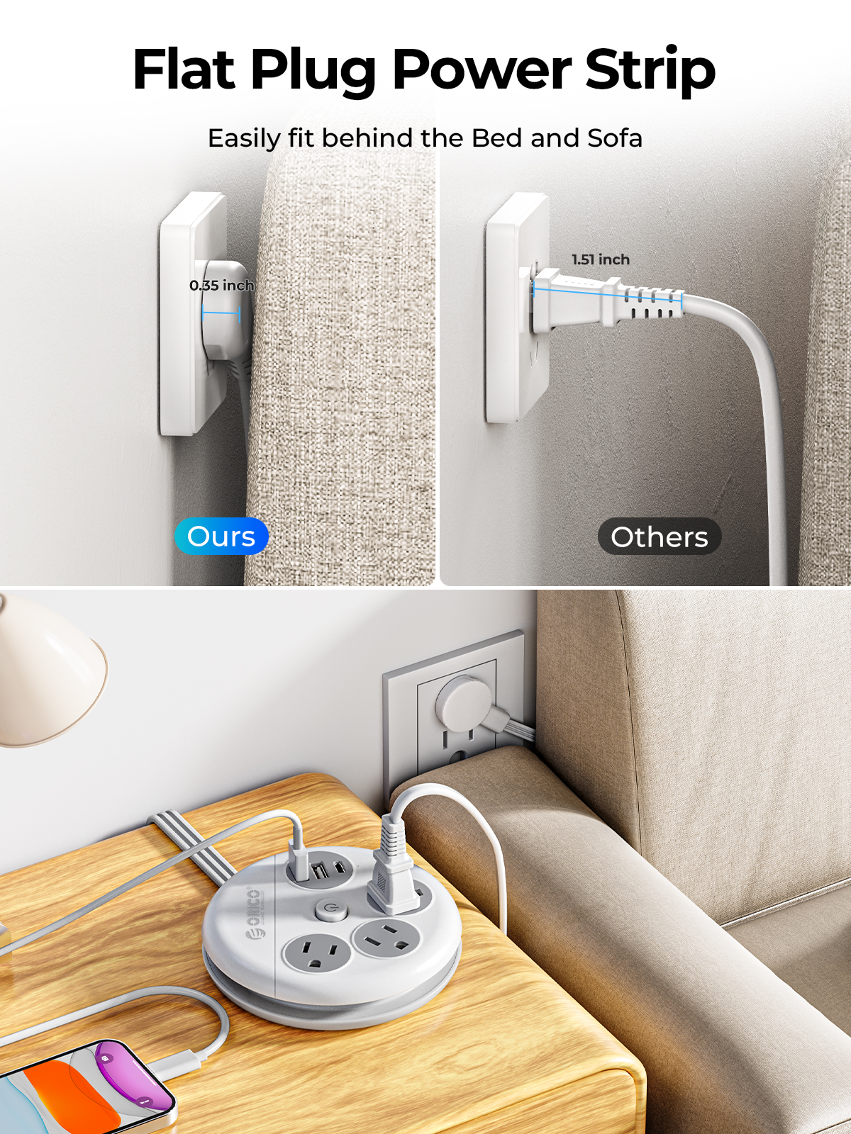ORICO Power Strip Travel Adapt - Smart Power Strip บทวิจารณ์และราคา