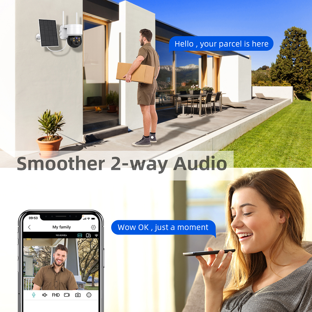 WIFI Solar Camera 2MP PIR Huma - Smart Home Cctv บทวิจารณ์และราคา