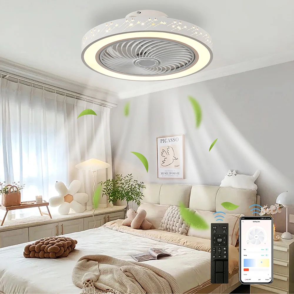 Smart App ceiling fan 46CM fan - Smart Home Ventilation System บทวิจารณ์และราคา