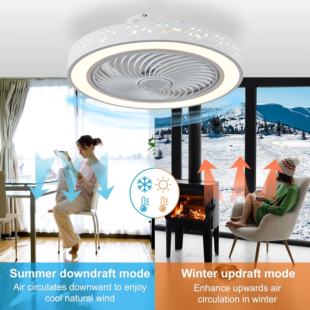 Smart App ceiling fan 46CM fan - Smart Home Ventilation System บทวิจารณ์และราคา